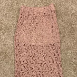 Pink maxi skirt